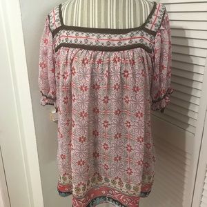 Nicole Miller Floral Blouse